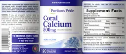 Label for Coral Calcium 500 mg