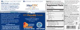 Label for MorEPA Chewable Orange Flavor