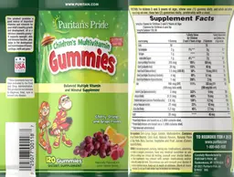 Label for Children's Multivitamin Gummies