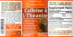 Label for Caffeine & L-Theanine