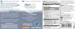 Label for MorO-3 Balanced EPA-DHA Formula Orange Flavor