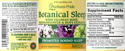 Label for Botanical Sleep