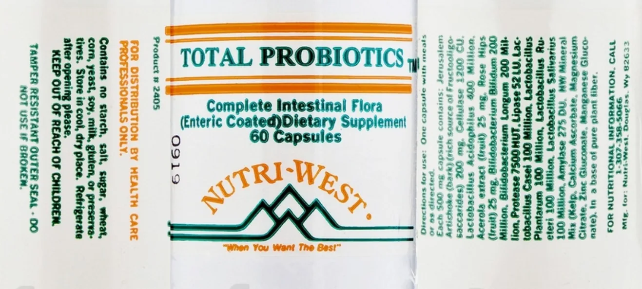 Label for Total Probiotics