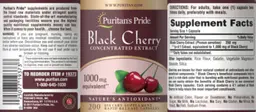 Label for Black Cherry Concentrated Extract
