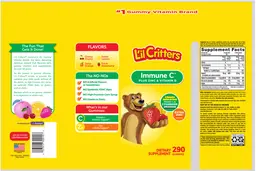 Label for Immune C plus Zinc & Vitamin D