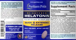 Label for Bi-Layered Melatonin