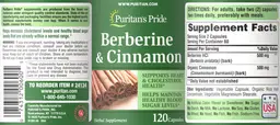 Label for Berberine & Cinnamon