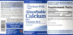 Label for Absorbable Calcium Plus Vitamin D-3