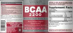 Label for BCAA 2200