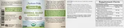 Label for Organic Herbal Sleep Complex
