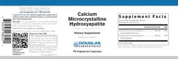 Label for Calcium Microcrystalline Hydroxyapatite