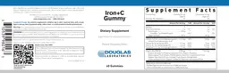 Label for Iron+C Gummy Natural Raspberry Flavor