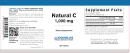 Label for Natural C 1000 mg