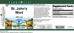 Label for St. John's Wort 450 mg