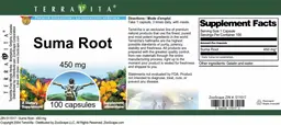 Label for Suma Root 450 mg
