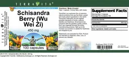 Label for Schisandra Berry (Wu Wei Zi) 450 mg