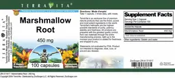 Label for TMarshmallow Root 450 mg