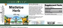 Label for Mistletoe Herb 450 mg