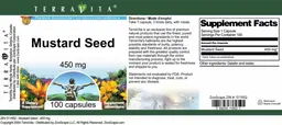 Label for Mustard Seed 450 mg