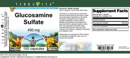 Label for Glucosamine Sulfate 450 mg