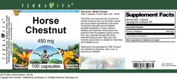 Label for Horse Chestnut 450 mg