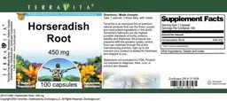 Label for Horseradish Root 450 mg