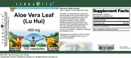 Label for Aloe Vera Leaf (Lu Hui) 450 mg