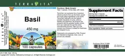 Label for Basil 450 mg