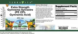 Label for Extra Strength Gymnema Sylvestre (PE 25% Gymnemic Acid) 450 mg