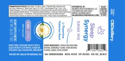 Label for Sleep Synergy Drink Mix Chamomile