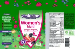 Label for Women's Multi Natural Berry Flavors