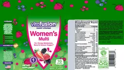 Label for Women's Multi Natural Berry Flavors