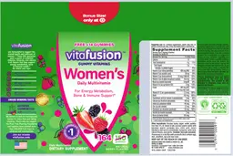 Label for Women's Daily Multivitamin Natural Berry Flavors