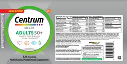 Label for Centrum Silver Adults 50+