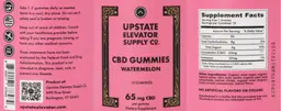 Label for CBD Gummies 65 mg Watermelon