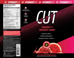 Label for CUT Sparkling Watermelon Pomegranate