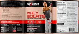 Label for Whey Isolate Decadent Chocolate