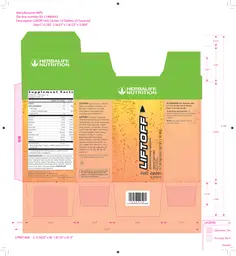 Label for Liftoff Tropical Fruit Force