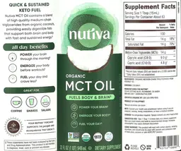 Label for Organic MCT Oil