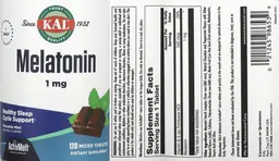 Label for Melatonin 1 mg Chocolate Mint