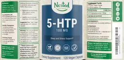 Label for 5-HTP 100 mg