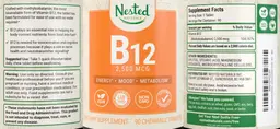 Label for B12 2,500 mcg