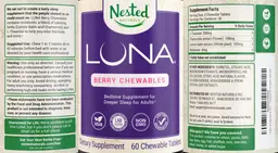 Label for LUNA Berry Chewables