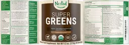 Label for Super Greens Chocolate Flavor