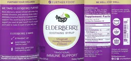 Label for Elderberry Soothing Syrup