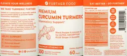 Label for Premium Curcumin Turmeric