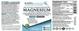 Label for Magnesium 2 in 1 Glycinate Advanced Complex