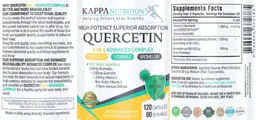 Label for Quercetin 3 in 1 Advanced Complex