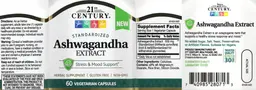 Label for Ashwagandha Extract