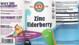 Label for Zinc Elderberry Mixed Berry